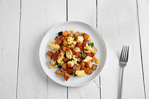Vegetarian Breakfast Skillet and Cheesy Potatoes
